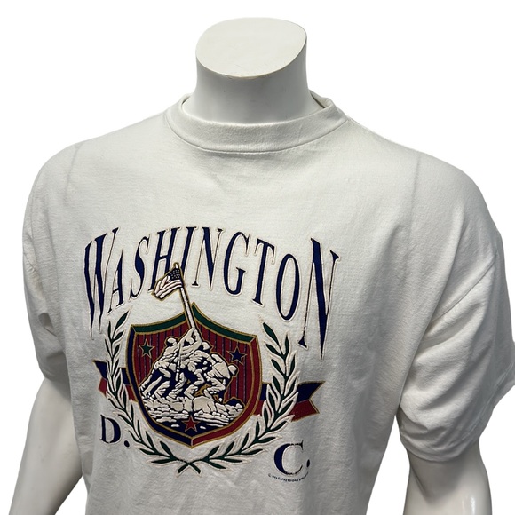 Vintage Iwo Jima WWII Memorial Washington DC Graphic Single Stitch T-Shirt XL - Picture 5 of 9